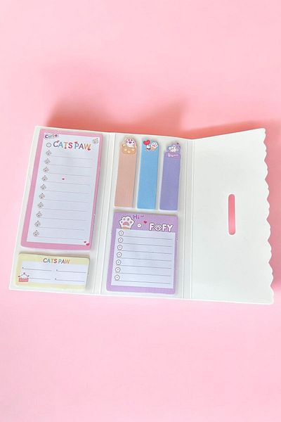 TAKIŞTIR Purple Color Mixed Figured Adhesive Note Paper