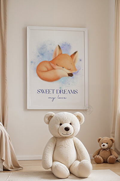 Basquiart Poster cu ramă albă pentru camera copiilor, camera bebelușilor, tab...