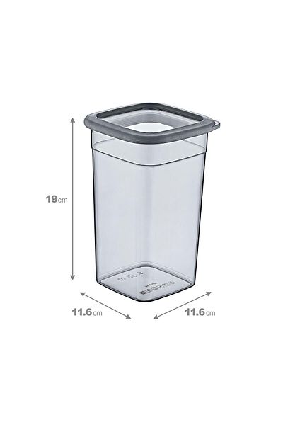 Smartware 1440 ml Anthracite Scale Square Storage Set - 12 Pieces