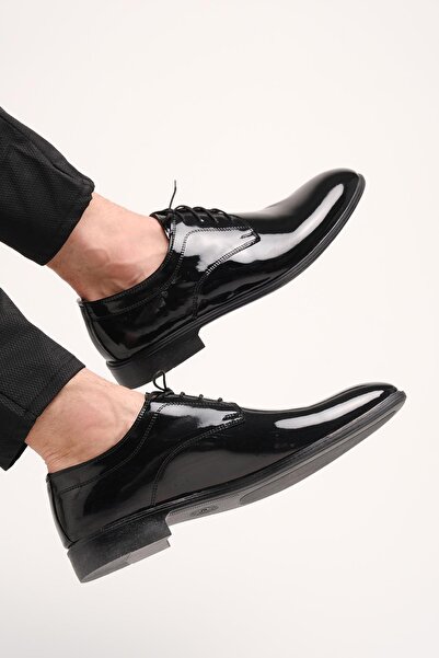 Oksit Hty 806 Lace-up Black Patent Leather Men's Classic Shoes