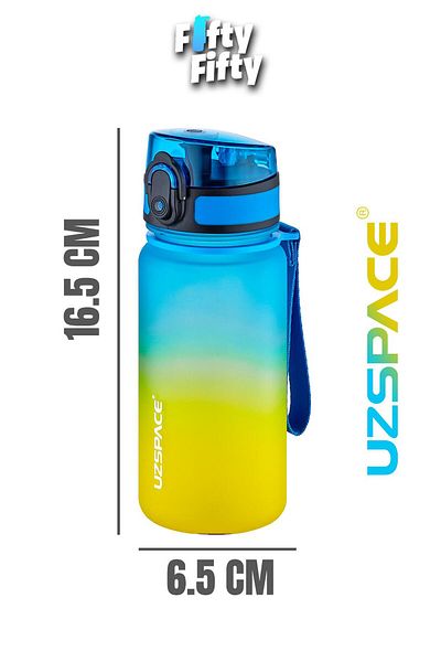 Uzspace 350 ml Double Color Softtouch Tritan Children's Water Bottle Without Straw -Ffcol350Mluzs