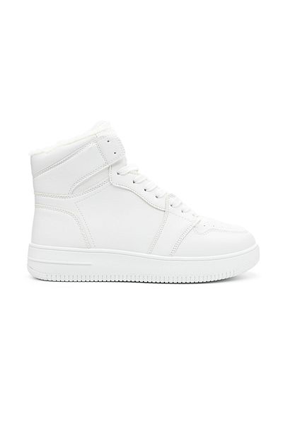 Tmall Men's Sports Shoes, With Fur Interior, B4018, White