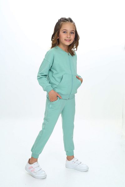 Toontoy Girl's Drop Embroidered Tracksuit Set
