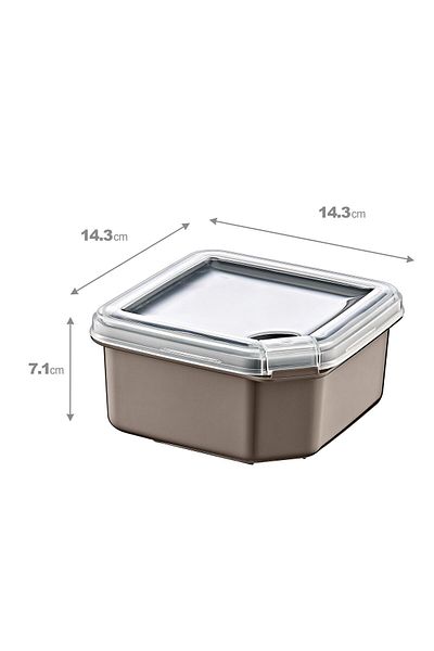 Smartware 4-Pack Q-Box Storage Container Terra 1000 ml