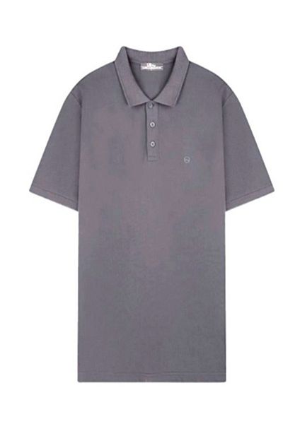 Ltb Gray Men's T-Shirt with Collar