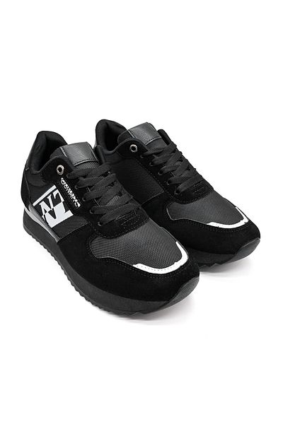 Tmall Pantofi sport pentru bărbați, piele ecologică, B4024, negru