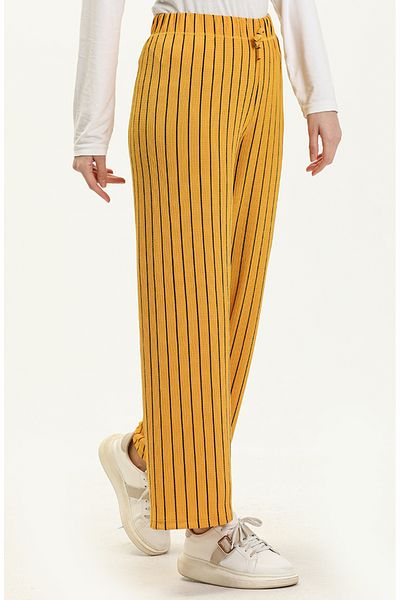 sefamerve Light Mustard Respiro Wide Leg Trousers - 8591-01