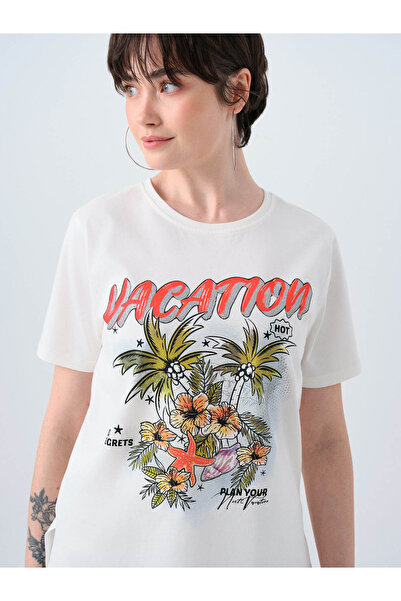 Loft White Women's T-Shirt Lf2040163