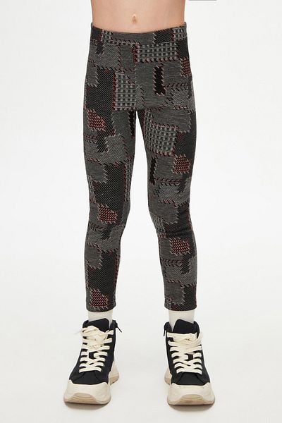 LOVETTI Girl's knitted Winter Leggings - Mixed Caneles Pattern