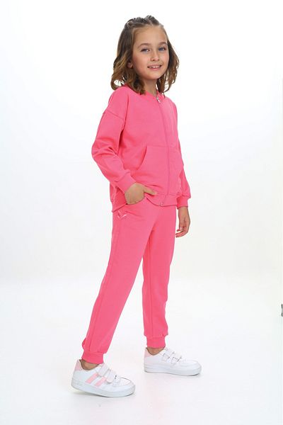 Toontoy Girl's Drop Embroidered Tracksuit Set
