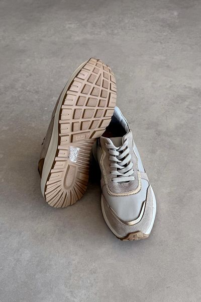 nope21shoess Chello Beige Genuine Leather Sneaker