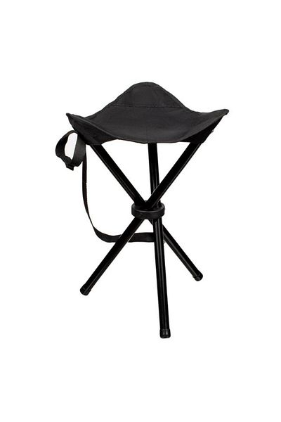 OEM Scaun Pliabil cu 3 Picioare pentru Pescuit, Camping, Outdoor Negru, Husa transport inclusa