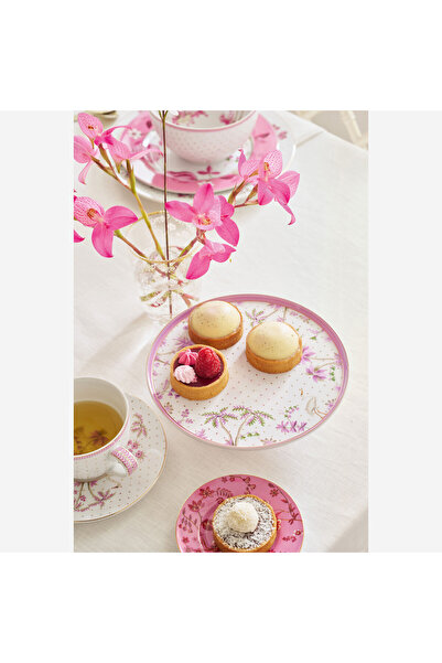 Pip Studio Jolie Pembe Porselen Petit Four Tabağı 12 Cm