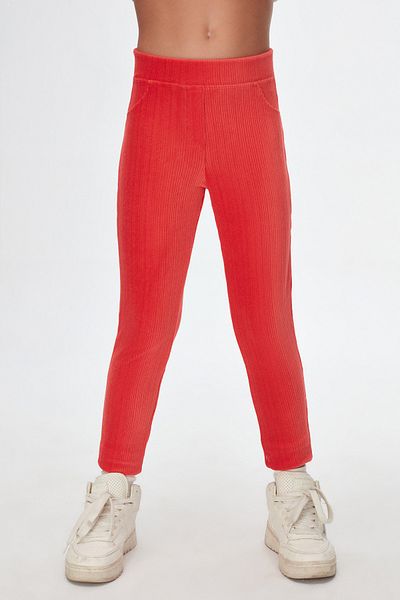 LOVETTI Pomegranate Flower Girls' Corduroy Tights with Pockets
