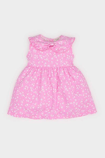 DeFacto Rochie din twill fără mâneci cu flori pentru fetiță E5812A525SP