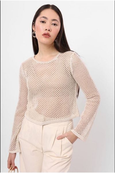 GAJA Women's Crew Neck Glitter Blouse Gj3556