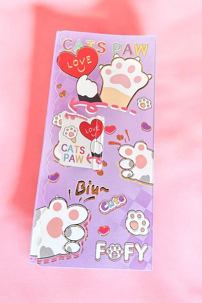 TAKIŞTIR Purple Color Mixed Figured Adhesive Note Paper