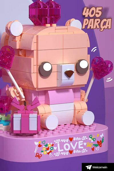 welcomein Vagon Life Pink Dog Music Box Block Set 405 Pieces -Vagon Life +8 Years