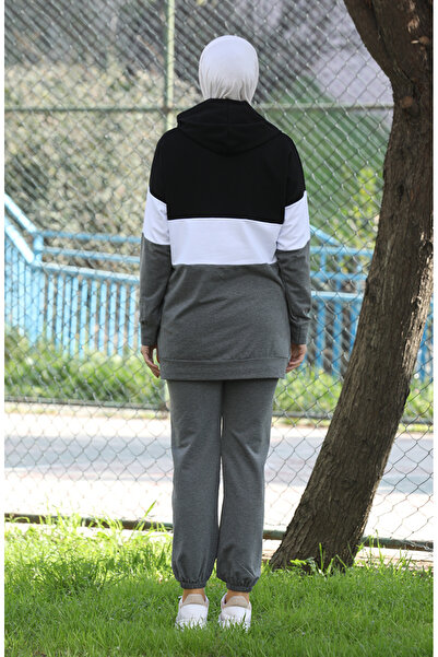 sefamerve İkili Eşofman Takım 24001-03 Siyah Antrasit