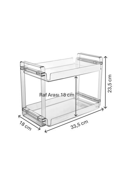 ASlife Home Two Tiers Large Hard Plastic Makeup Jewelry Organizer