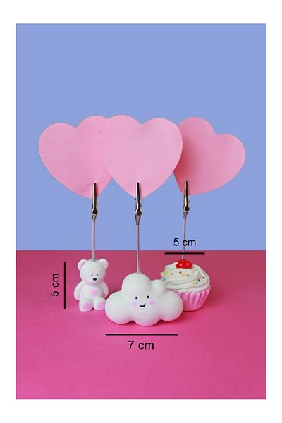 Mithbox Cute White Teddy Bear Photo Note Holder Note Holder Note Holder