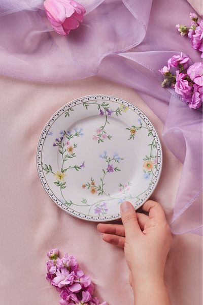 Karaca Minton Cake Plate 20 cm