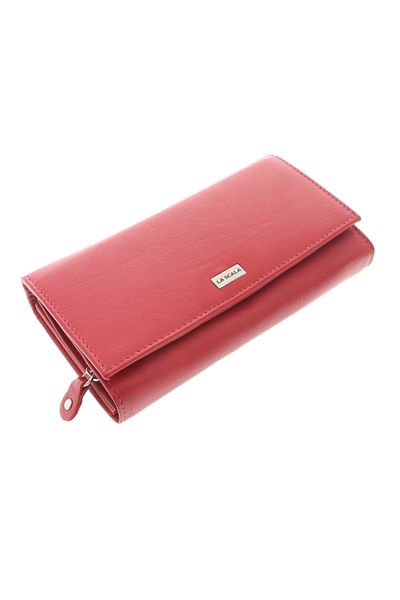 GiftExpress Portofel dama rosu piele naturala La Scala 18cm