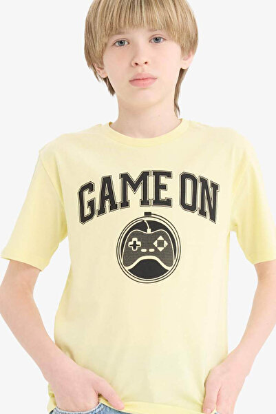 DeFacto Κίτρινο μπλουζάκι για αγόρια F0182A8/YL75