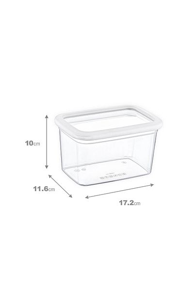 Smartware Set of 24 Scale Rectangular Storage Container White 1210 ml