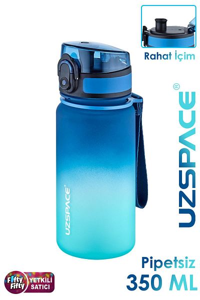 Uzspace 350 ml Double Color Softtouch Tritan Children's Water Bottle Without Straw -Ffcol350Mluzs