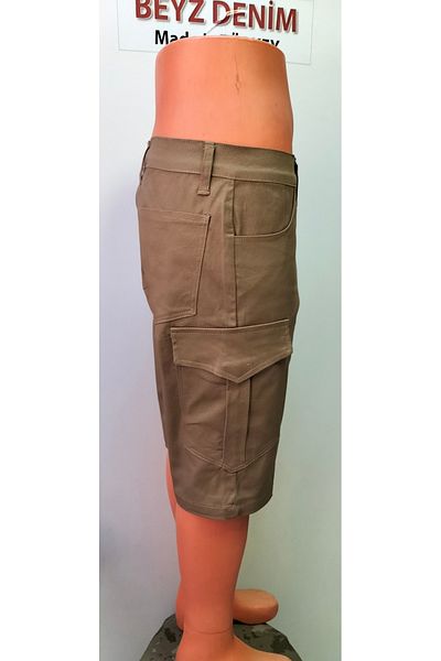 BeyzDenim Earth Lycra Thin Below Knee Shorts Capri Bermuda