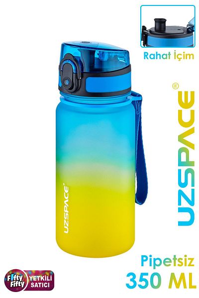 Uzspace 350 ml Double Color Softtouch Tritan Children's Water Bottle Without Straw -Ffcol350Mluzs