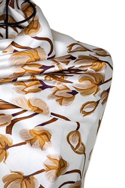 CASHMERE AND SİLK MAWLANA 100% Silk Scarf (90X90)