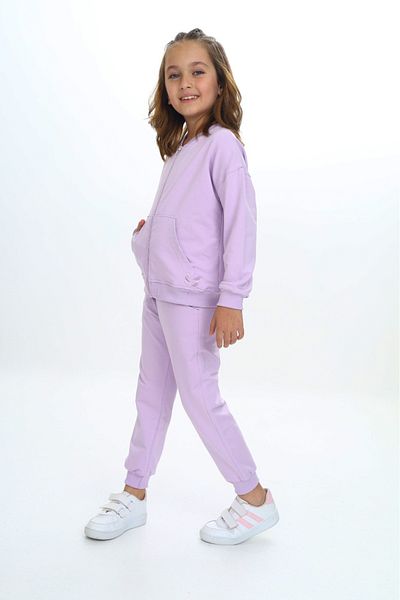 Toontoy Girl's Drop Embroidered Tracksuit Set