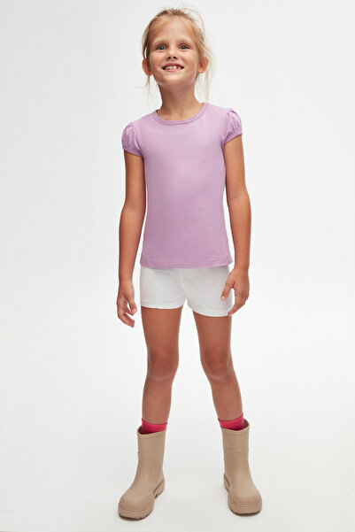 LOVETTI Μπλουζάκι με μανίκι καρπούζι με λιλά λαιμόκοψη