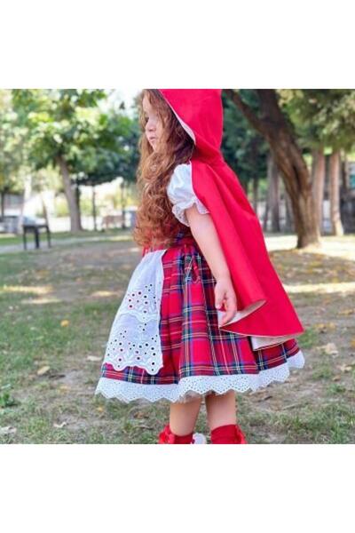 Hly Karol Tasarım Kırmızı Başlıklı Kız Bebek Kostümü,doğum Günü Elbise,fotoğraf Çekim Elbise,0-12 Yaş Uygun