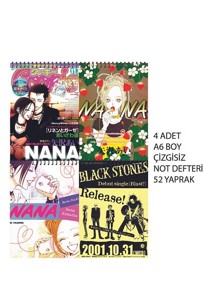 nihonwosekai Nana Anime A6 Size Notebook Set Unlined 52 Sheets