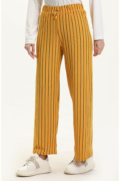 sefamerve Light Mustard Respiro Wide Leg Trousers - 8591-01