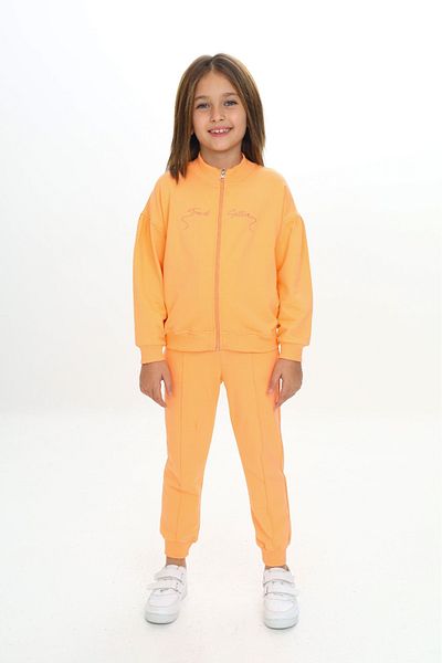 Toontoy Girl's Trend Embroidered Tracksuit Set