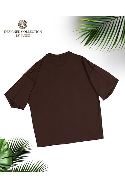 JANSO GROUP -Women's Lolo Printed Short Sleeve Tshirt Large Size Oversize Cotton