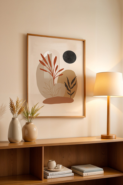 Basquiart Bohemian Serisi Ahşap Çerçeveli Poster, Tablo No:15