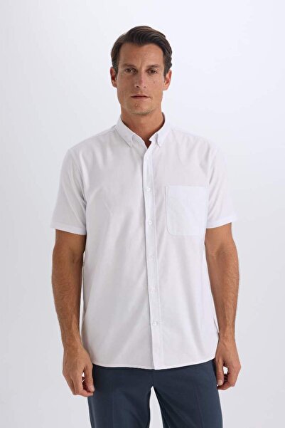 DeFacto White Men's Shirt D7419Ax/Wt34