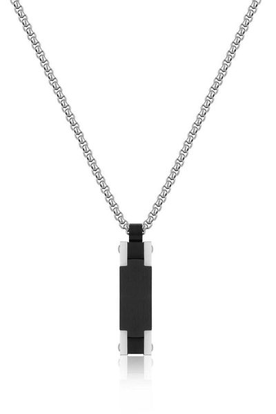 Daniel Klein Dkj.6.20002-1 Steel Black-Silver Color Men's Necklace