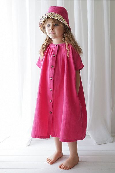 Catz Kids Rochie Sunny din muselina fuchsia