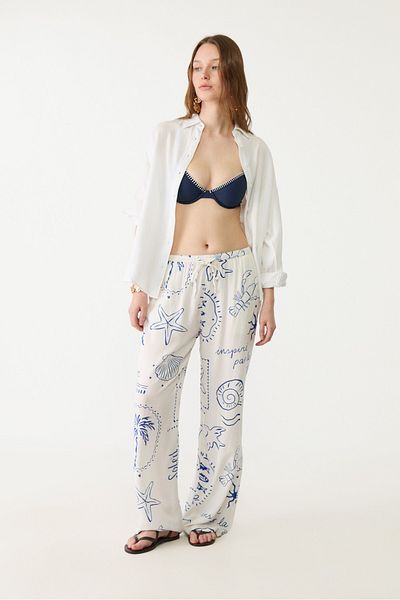 Stradivarius Flowing printed trousers