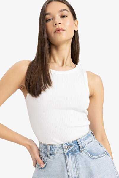 DeFacto Ecru Women's Tank Top A8859Ax/Er105