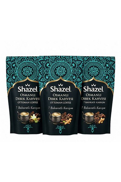 Shazel Ottoman Dibek Coffee 200 Gr -3 Pieces