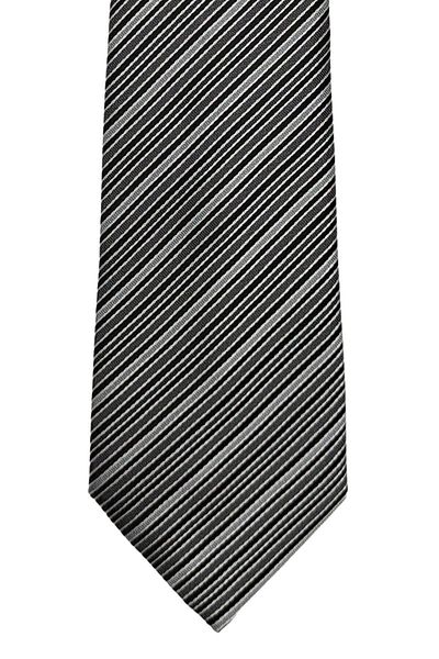 1001 Kravat Gray Striped Classic Tie