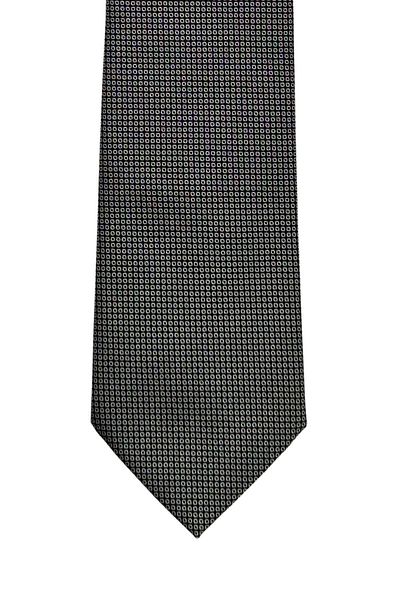 1001 Kravat 7 cm Wide Black and White Patterned Thin Tie