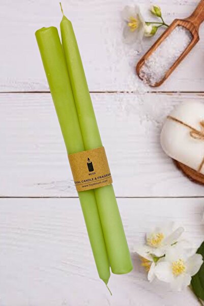 Royal Candle Royalmum Şamdan Mum - Yeşil Renk - 2 Adet